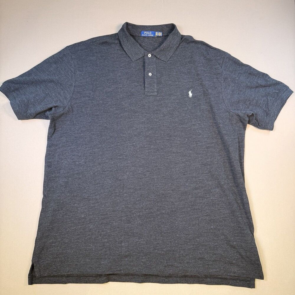 Polo Ralph Lauren Performance Polo Shirt Mens 3XLT Deat Dark Gray Classic Fit
